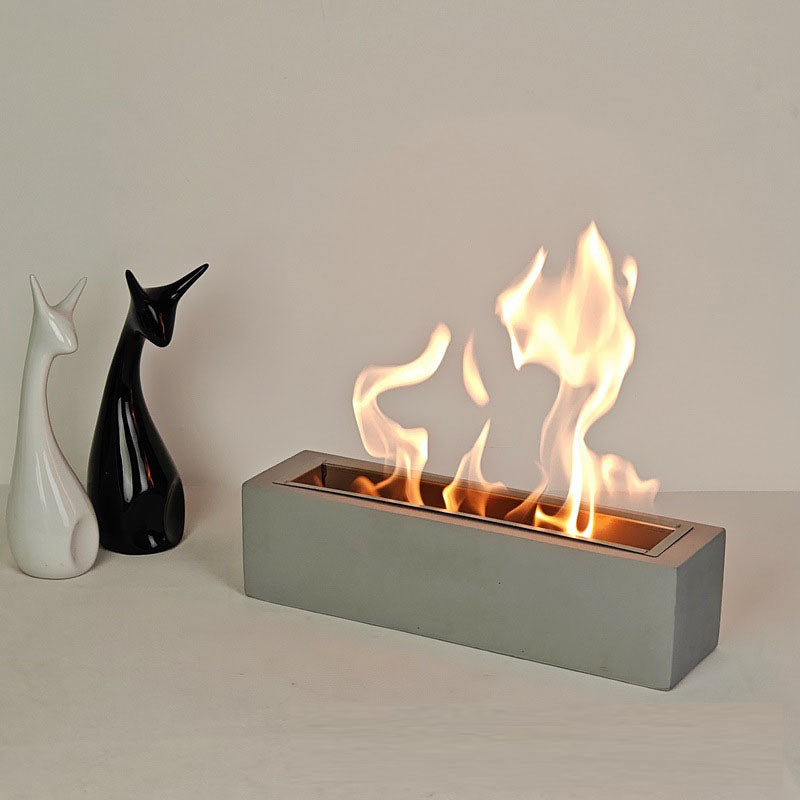 Rectangular desktop home restaurant heating stove desktop barbecue real brazier alcohol fireplace decoration bonfire stove